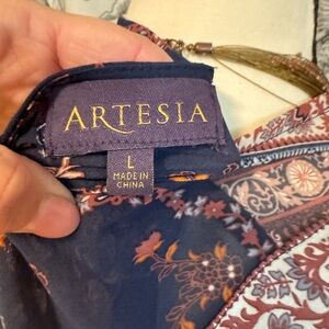 Large Artesia Floral Patterned Boho Top